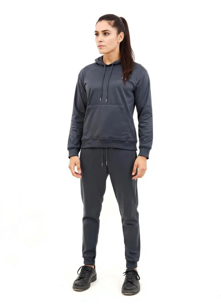 IQ Exclusive Women Winter Track Suit W-Graphite Hoodie Tracksuit