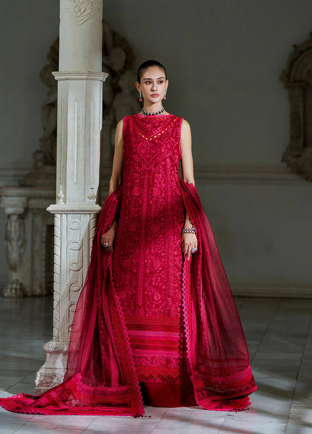 Sobia Nazir Unstitched Embroidered Luxury Lawn 3 Piece Suit SN26ULE D-09 B - Eid Collection