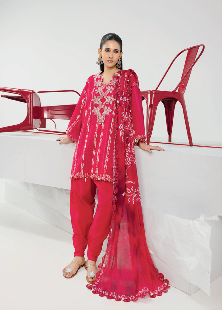 M Basics by Maria B Unstitched Embroidered Lawn 3 Piece Suit MB26UMB MB-CUSV13-14A - Summer Collection