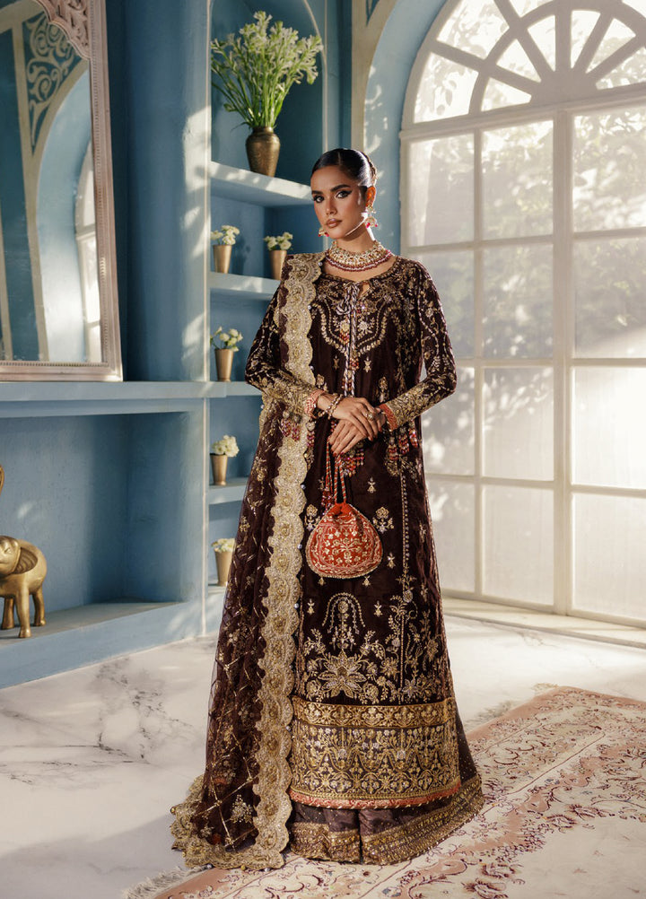 AIK Udaipur Velvet Unstitched Luxury Embroidered 3 Piece AIK25 D-06 - Formals Collection