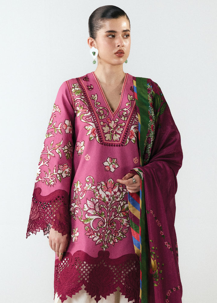 Jugnu by Hussain Rehar Unstitched Embroidered Cotton 3 Piece Suit HR26UCJ Yawi JUG-LD D#1282 - Eid Collection