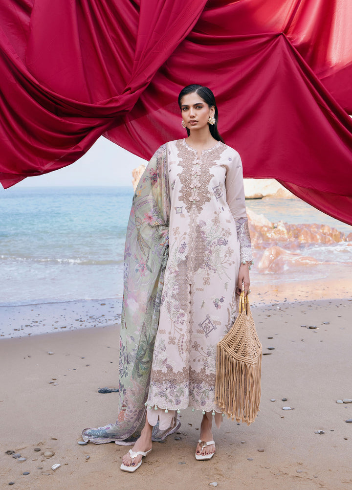Florent Unstitched Embroidered Luxury Lawn 3 Piece Suit FL26UL FL-2A - Festive Collection