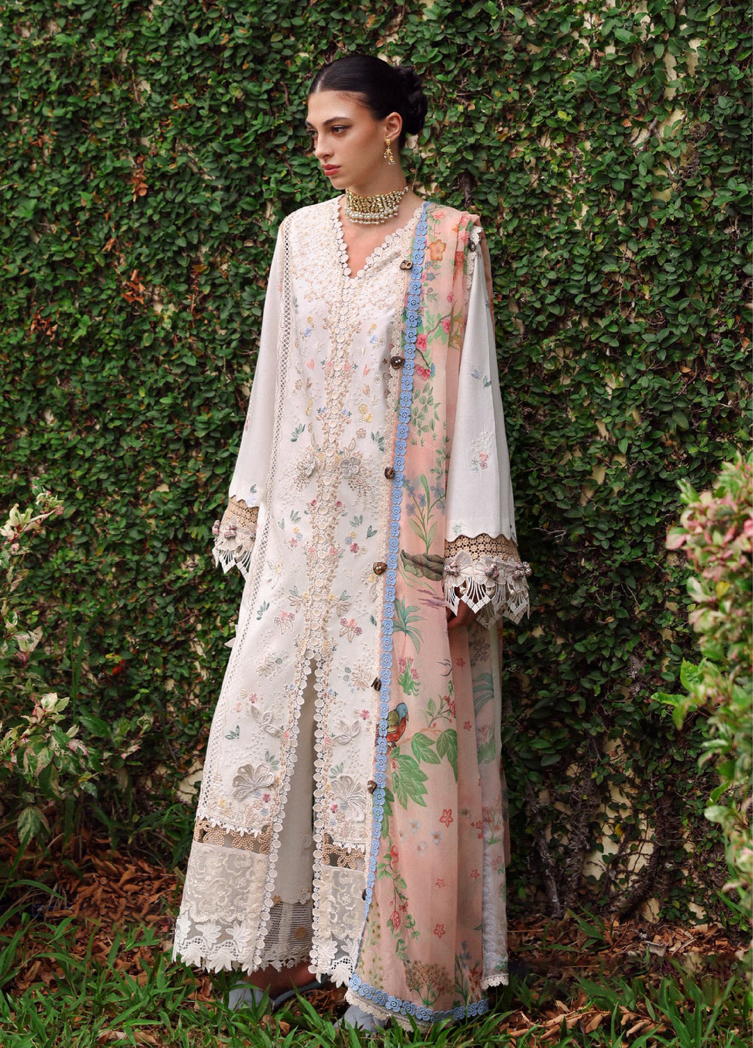 Lilas by Republic WomensWear Unstitched Embroidered Lawn 3 Piece Suit RW26ULL D-2A - Eid Collection
