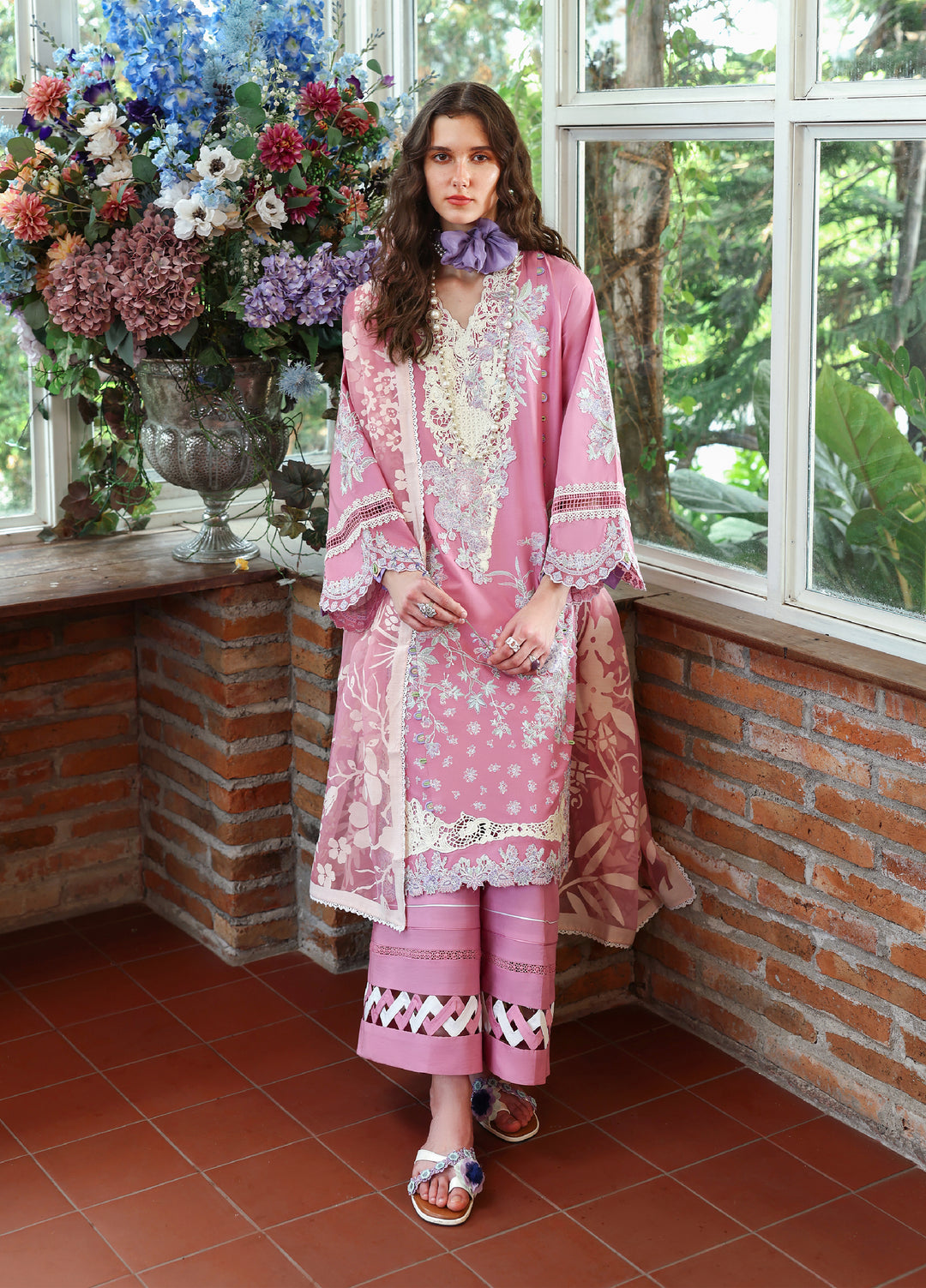 Belle Saison by Esmel Unstitched Embroidered Lawn 3 Piece Suit EML26ULB Elanor EUNSS260208 - Festive Collection