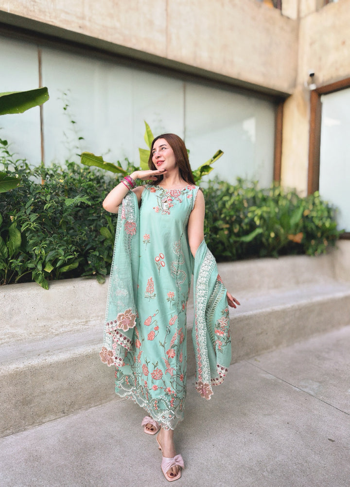 Saira Shakira Unstitched Embroidered Lawn 3 Piece Suit SSR26ULE SS-005B - Eid Collection