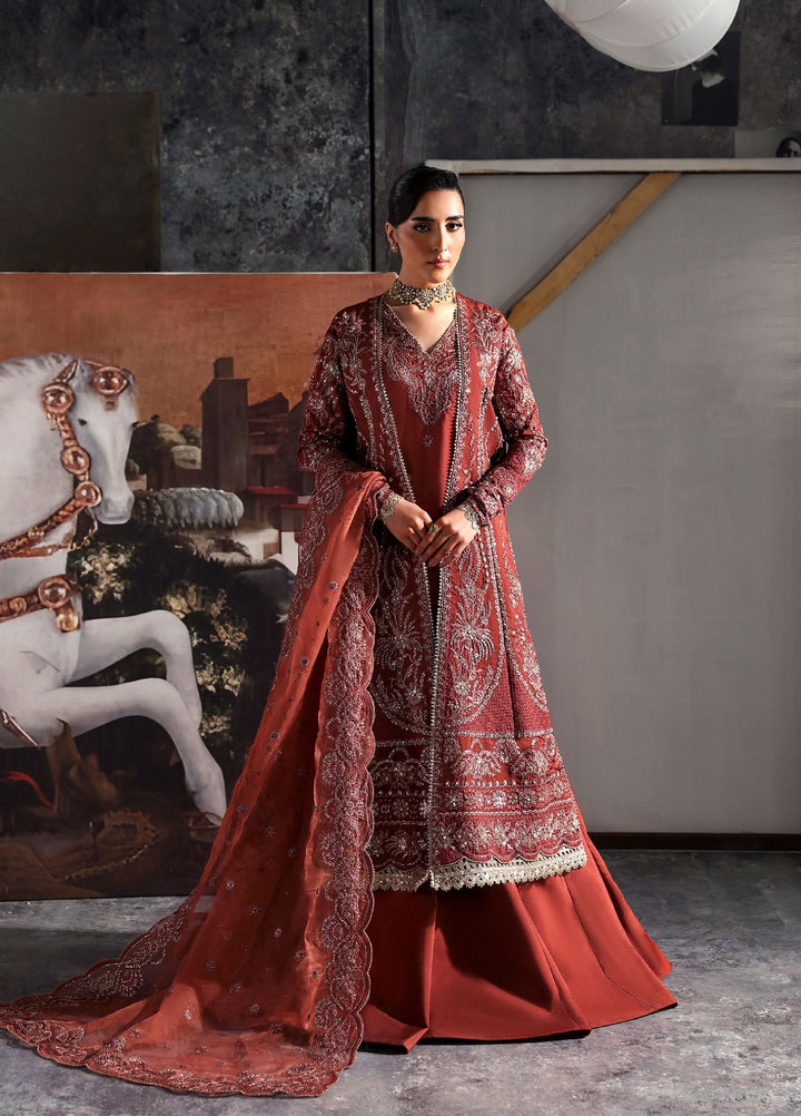 Seraphine by Zarposh Unstitched Embroidered Shisha Silk 3 Piece Suit Amorette - Wedding Collection