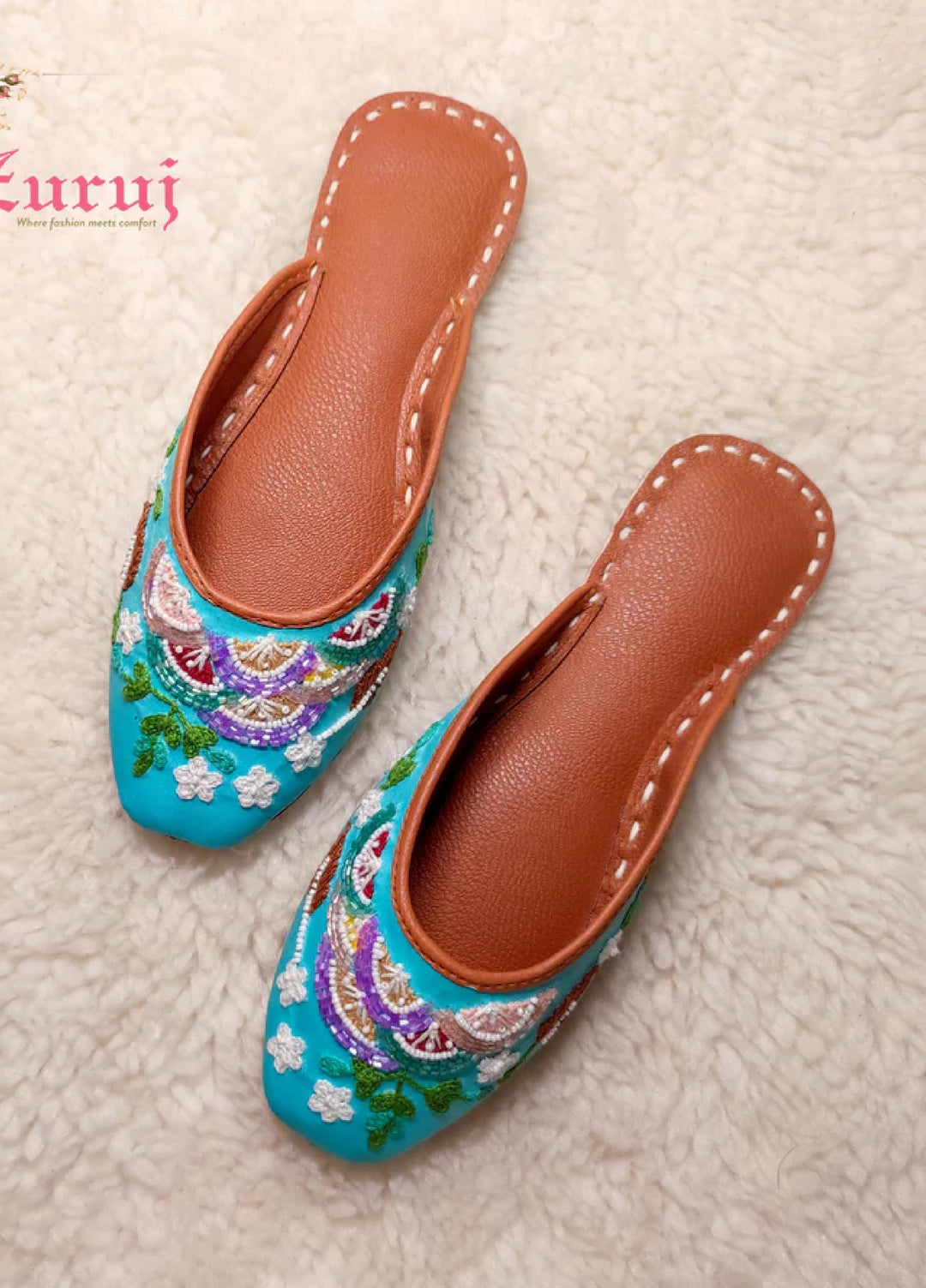 Zuruj Festive Style   Backless Khussay JU-203