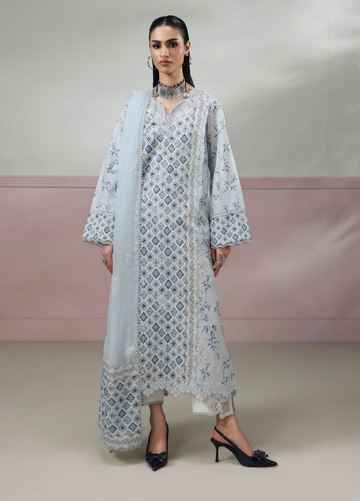 Q Prints by Qalamkar Unstitched Printed Lawn 3 Piece Suit QLK26UQL ALINE QQP-10 (B) - Summer Collection