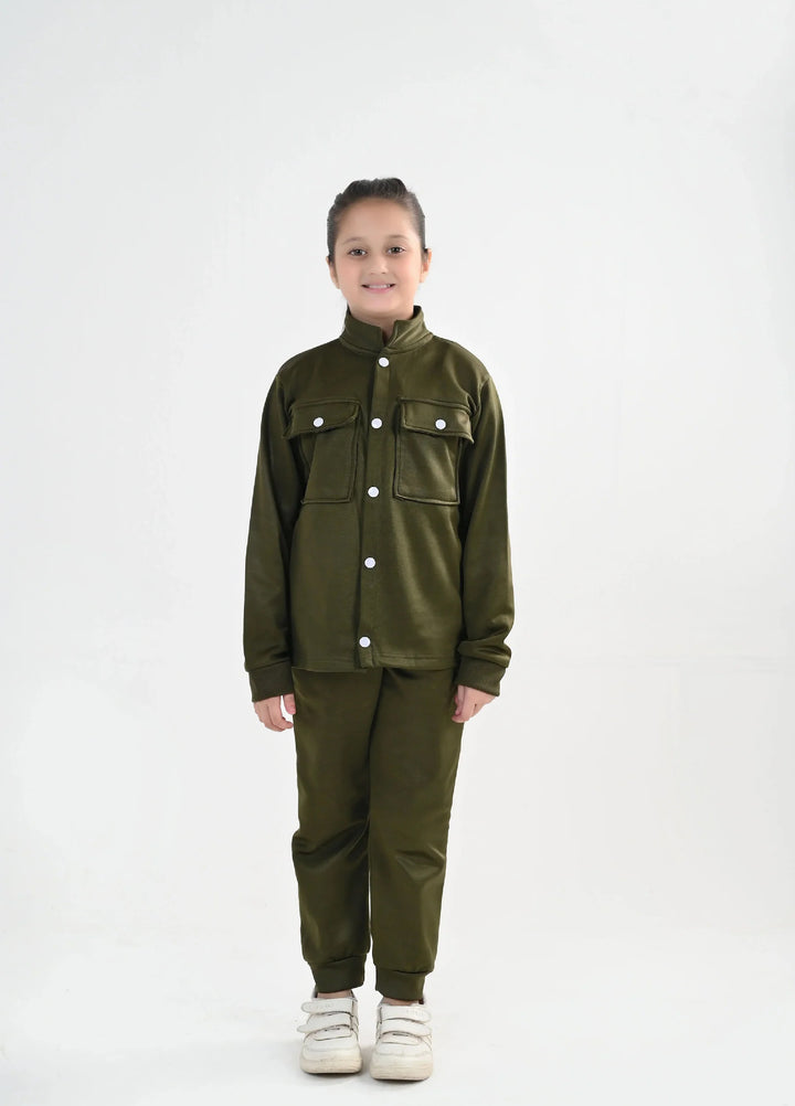 IQ Exclusive Kids Track Suit Fleece 2 piece ButtonEase Tracksuit-Unisex Kids - Winter Collection