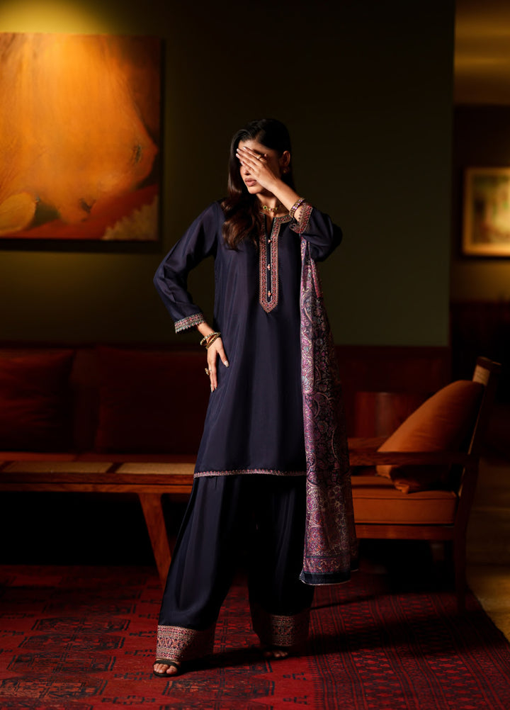 Elara by Casuallite RTW Embroidered Silk Viscose 3 Piece Suit CL26PSE D3 Aurelle - Festive Collection