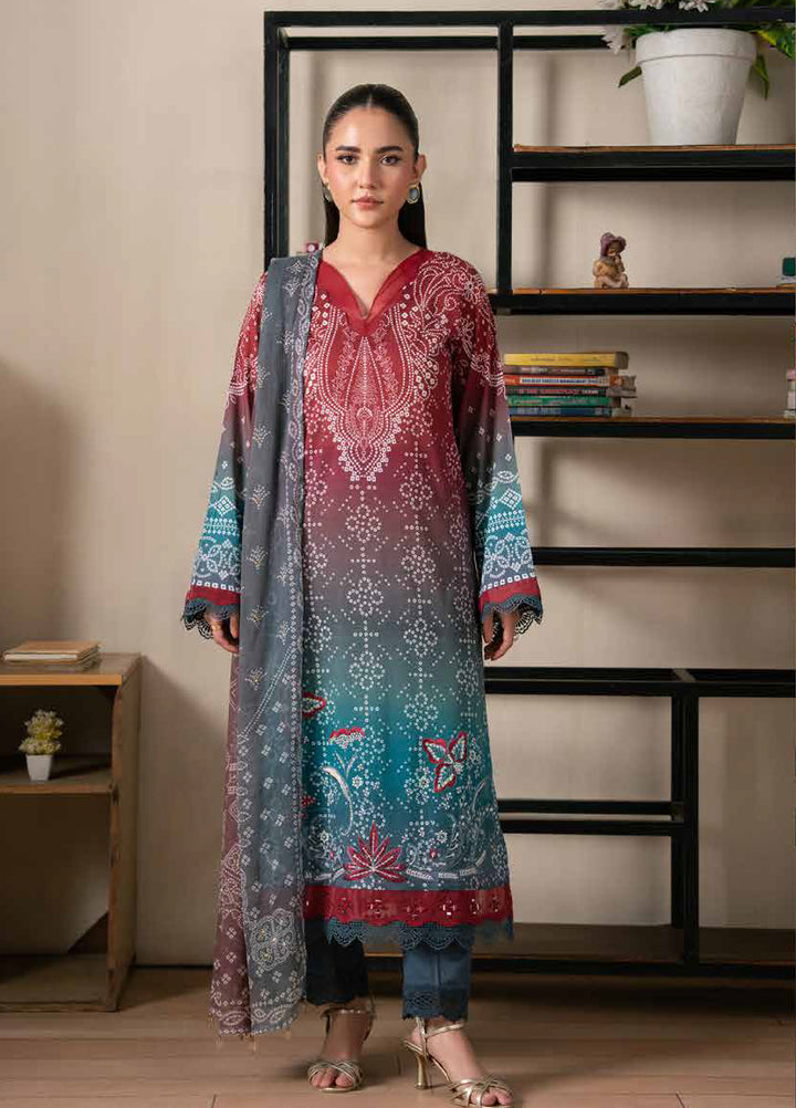 Daria Chunri by Nureh Unstitched Embroidered Lawn 3 Piece Suit NU26UDC DA-108 - Casual Collection