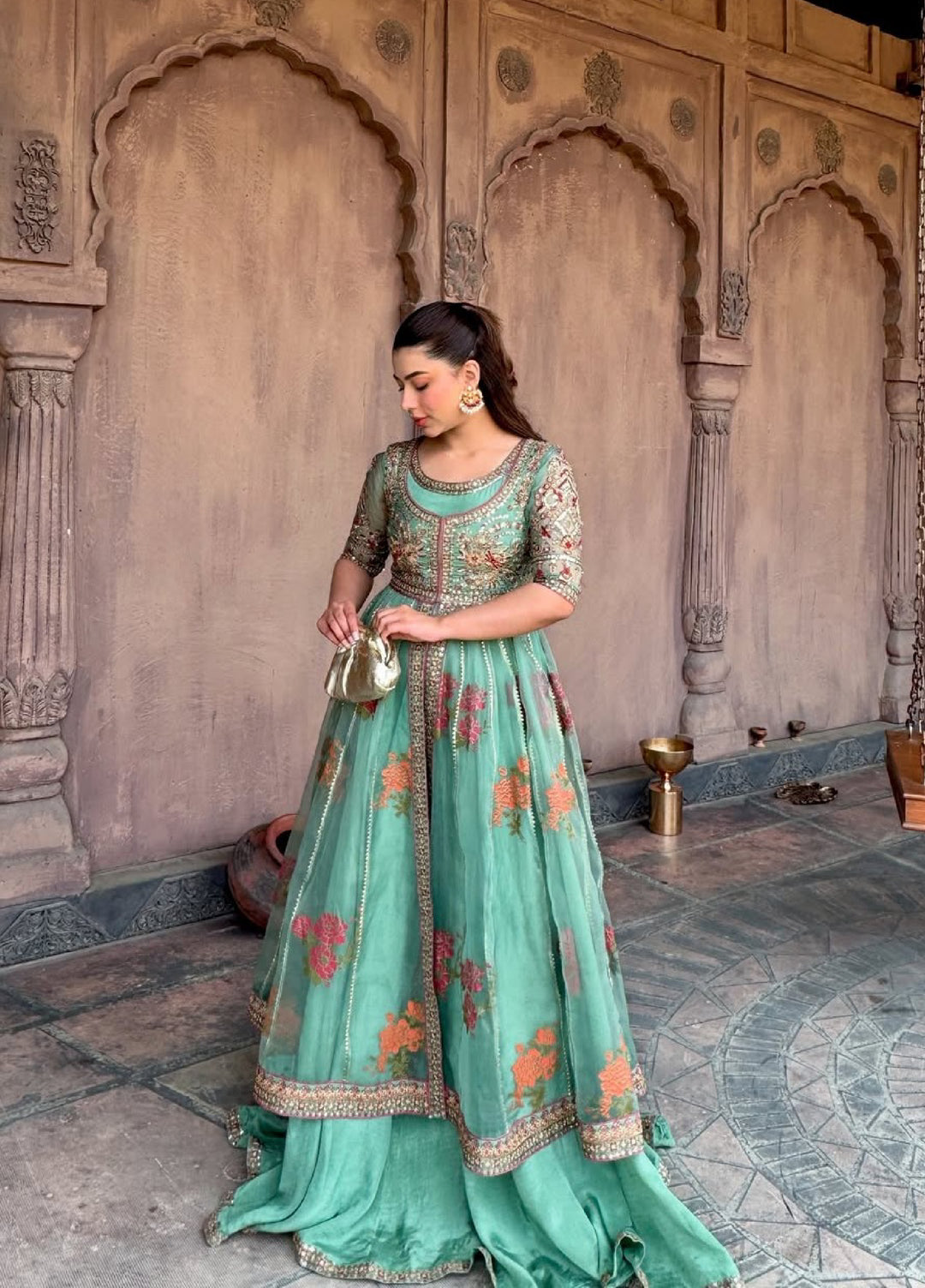 Maria Osama Khan Pret Embroidered Organza 4 Piece Suit Sahar-e-Jashan