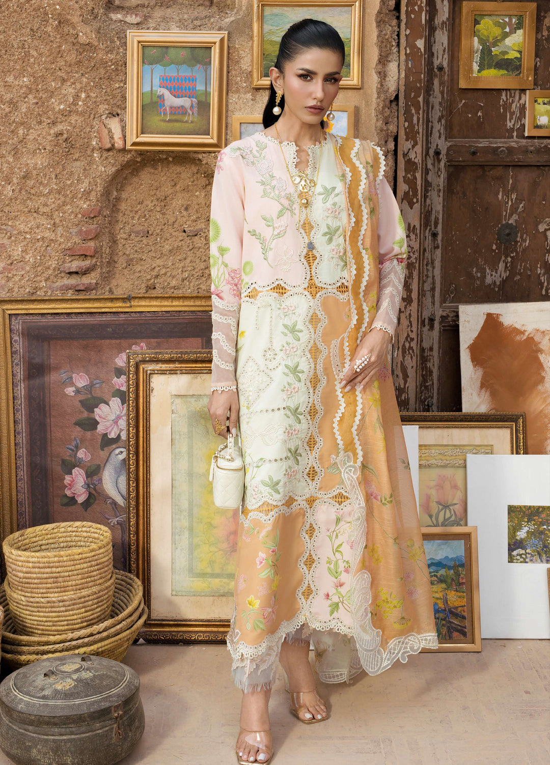 Bloom by Saira Shakira Unstitched Embroidered Lawn 3 Piece Suit SSR26ULB LANA-03B - Eid Collection