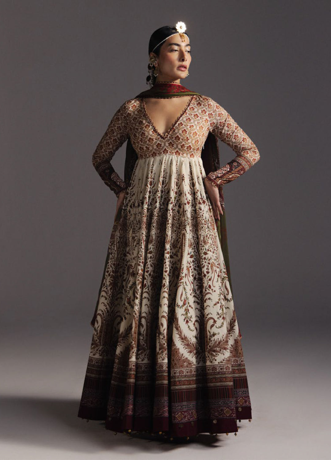 Anarkali by Zara Shahjahan Unstitched Embroidered Lawn 3 Piece Suit ZS26UAL D-03 SHAHKAR - Eid Collection