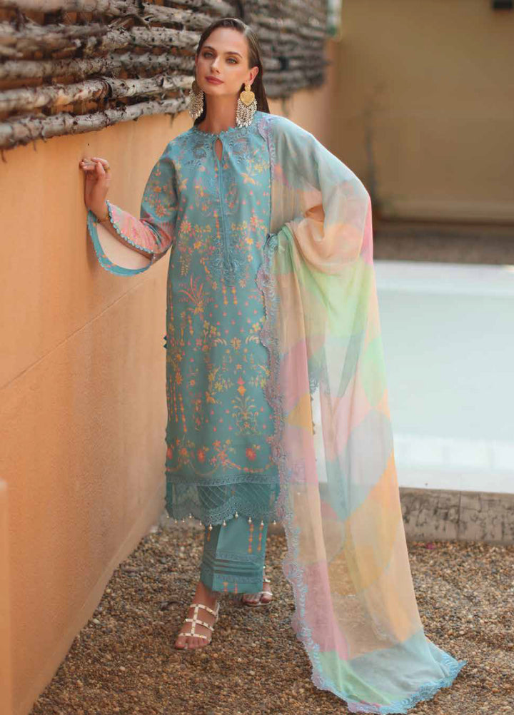 Combination by Charizma Unstitched Embroidered Luxury Lawn 3 Piece Suit CHR26UC CC6-03 - Summer Collection