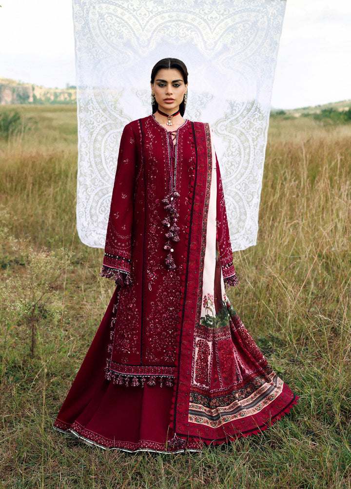 Hussain Rehar Embroidered Khaddar Suits Unstitched 3 Piece HRR25KW Mahrani - Winter Collection
