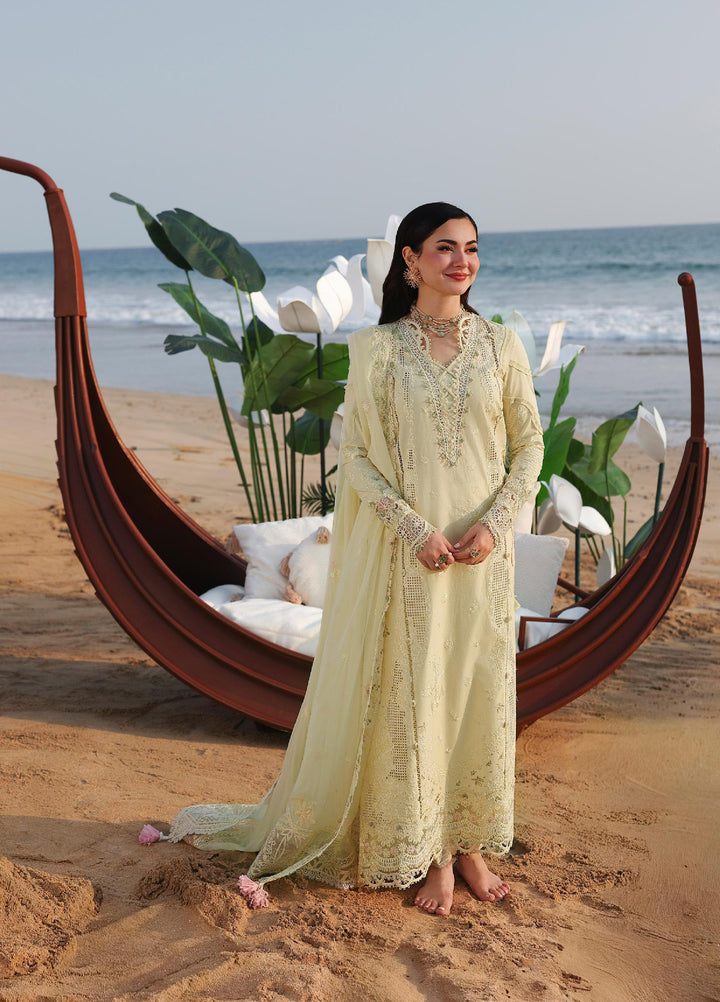 Sahil by Qalamkar Unstitched Embroidered Luxury Lawn 3 Pcs Suit QLK26US SA-03 Safa - Summer