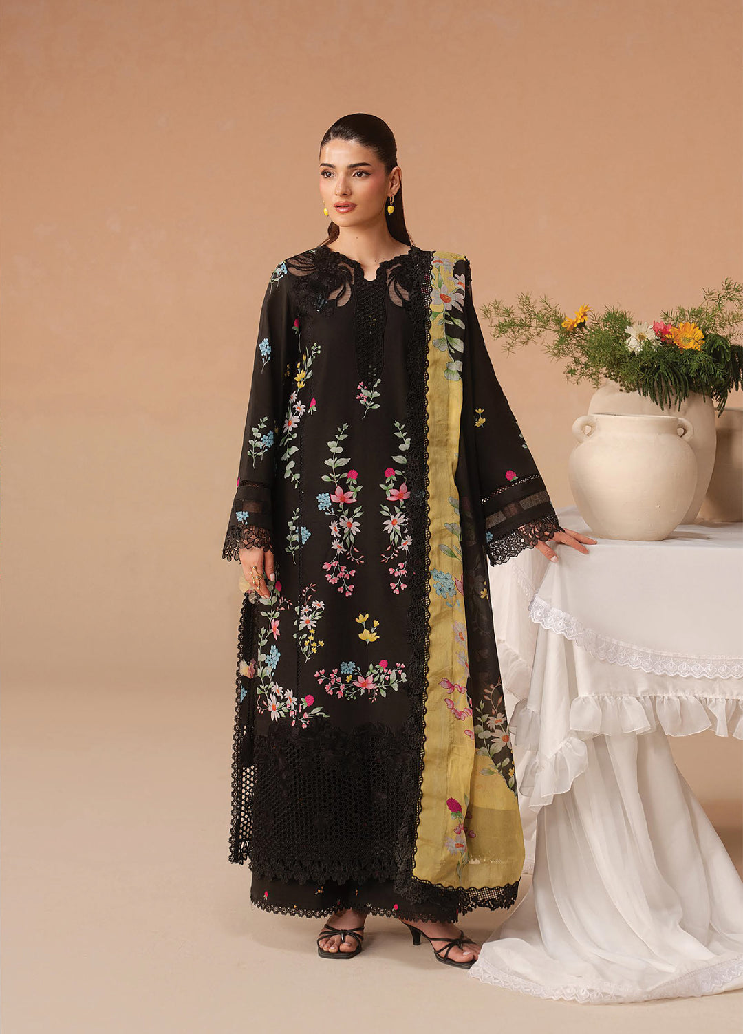Haze A Prints by Afrozeh Unstitched Printed Lawn 3 Piece Suit AF26UAP Evania Rust FWU-101 - Summer Collection