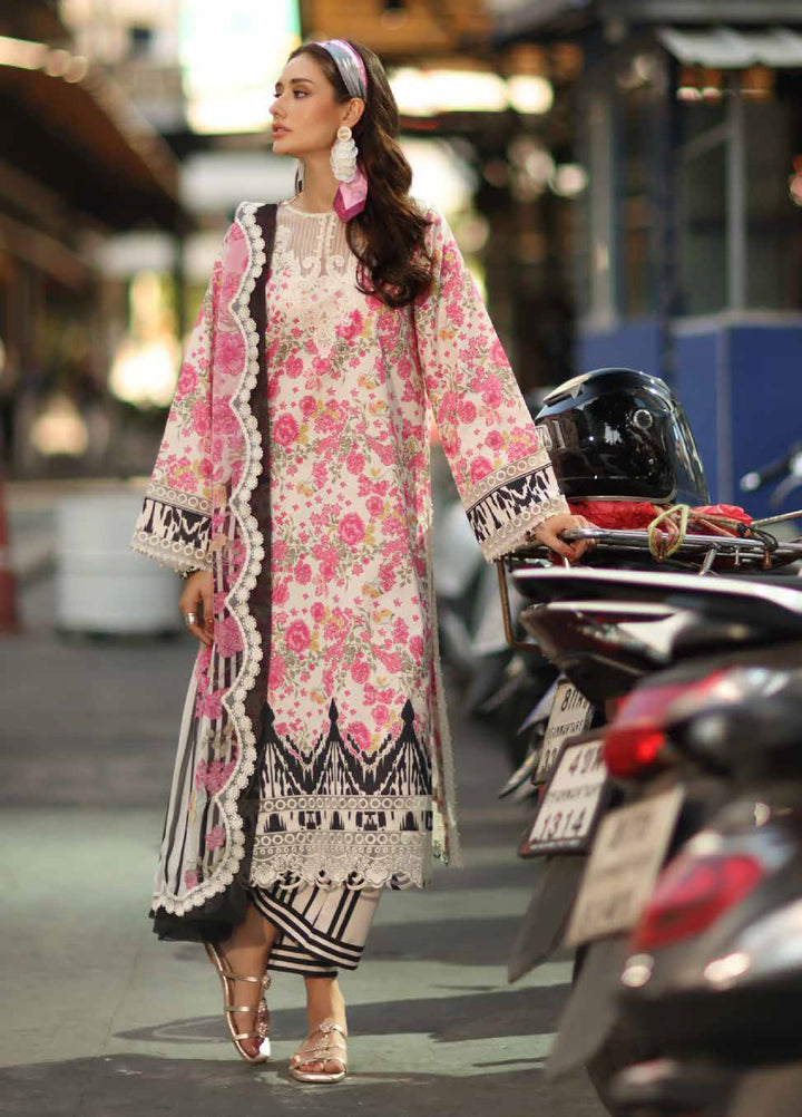 Combination by Charizma Unstitched Embroidered Luxury Lawn 3 Piece Suit CHR26UC CC6-04 - Summer Collection