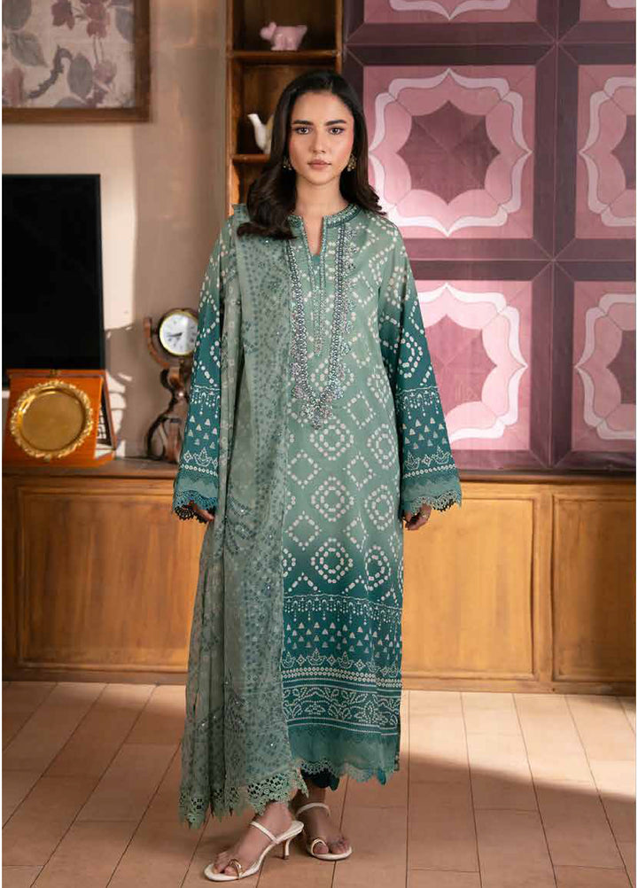 Daria Chunri by Nureh Unstitched Embroidered Lawn 3 Piece Suit NU26UDC DA-107 - Casual Collection