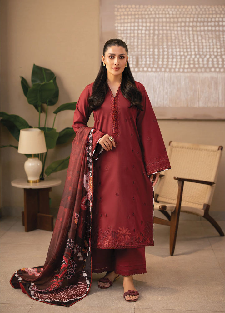 Afsanah by Seran Unstitched Embroidered Lawn 3 Piece Suit SN26UAL D-3 Rima - Summer Collection