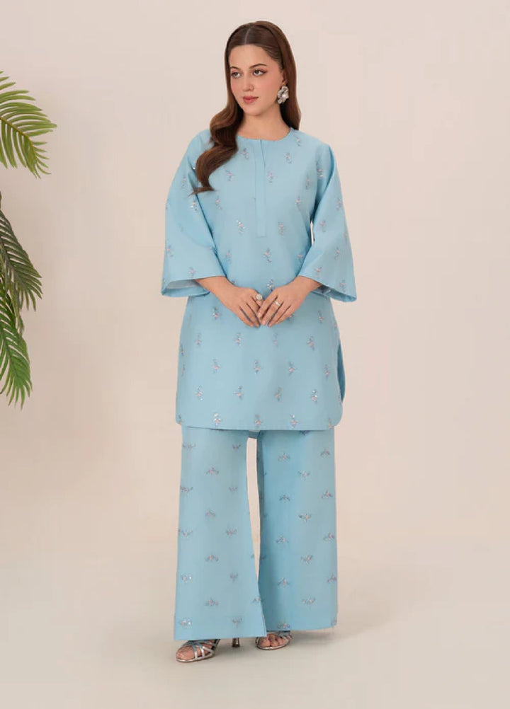 The Basic by Chandan Nagri Women Pret Co Ord Set Lawn Solids 2 Piece Mira - Summer Collection