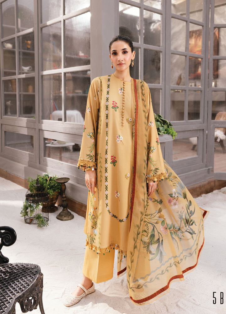 M Basics By Maria B Unstitched Digital Printed Linen 3 Piece MB25UW 1105-B - Winter Collection