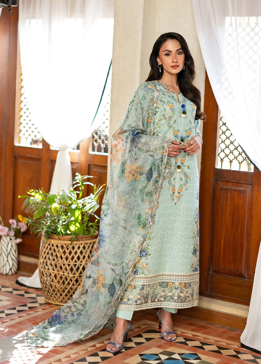 Astoria by Mushq Unstitched Embroidered Lawn 3 Piece Suit MQ26UAL 306-Elif - Festive Collection