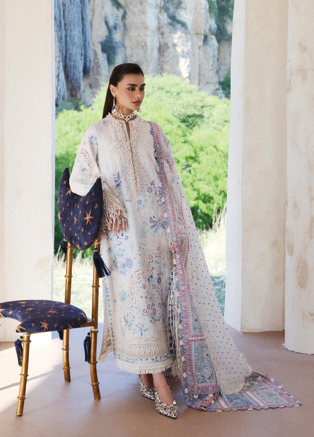 Suffuse Unstitched Embroidered Lawn 3 Piece Suit SSY26ULE Veluna - Eid Collection