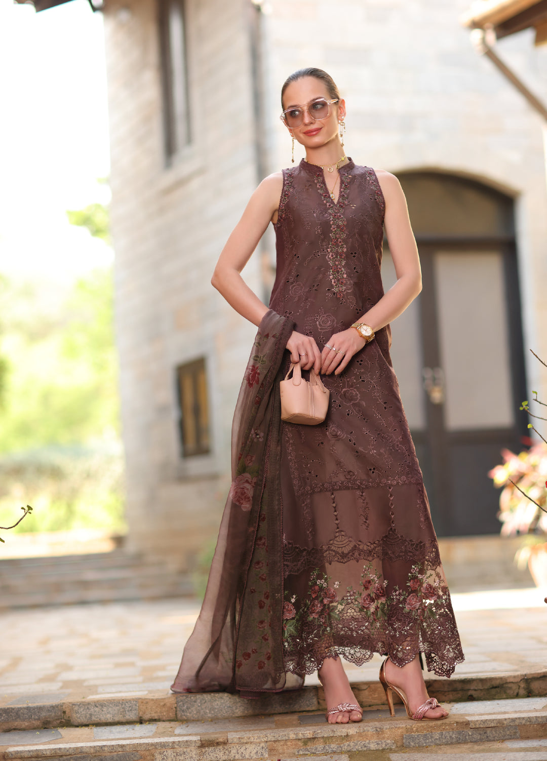 Noor by Saadia Asad Unstitched Embroidered Laserkari Lawn 3 Piece Suit SA26ULNL D3 - Lawn Collection