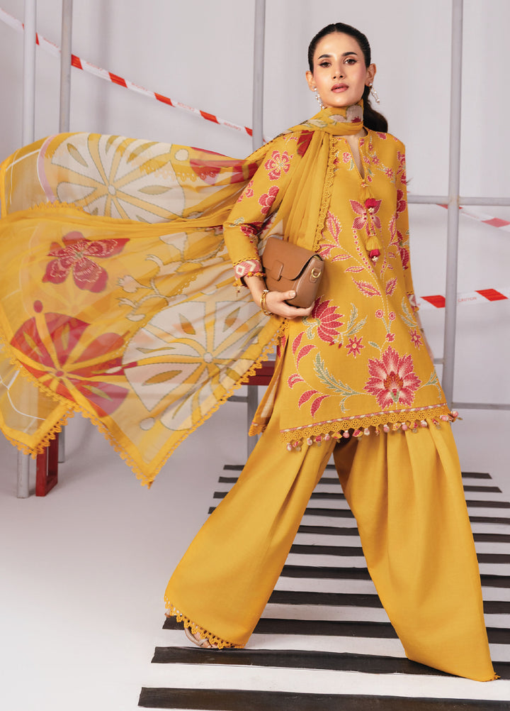 M Basics By Maria B Unstitched Digital Printed Linen 3 Piece MB25UW 1104-B - Winter Collection