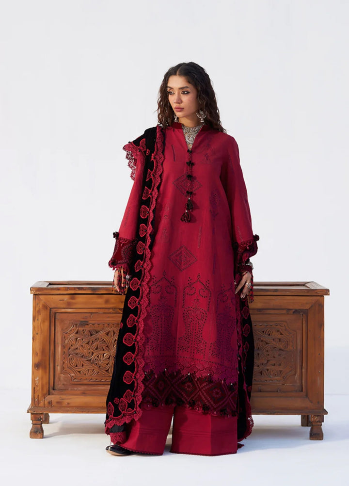 Saira Rizwan Unstitched Khaddar Embroidered Suits 3 Piece SR25UW D-04 Nazneen - Winter Collection