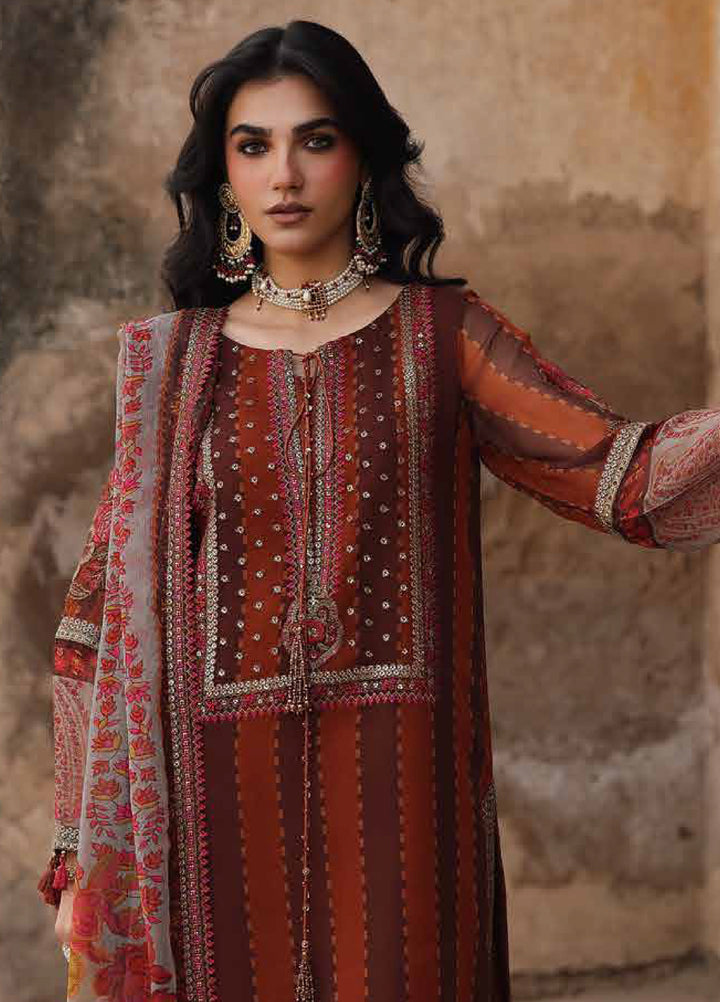 Vasal by Charizma Unstitched Luxury Chiffon Embroidered Suits 3 Piece CRZ25LC VSL25-42 - Festive Collection