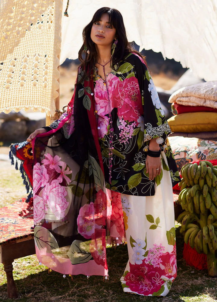Meili by Zaha Unstitched Embroidered Lawn 3 Piece Suit ZK26UML ZL26-13A - Festive Collection