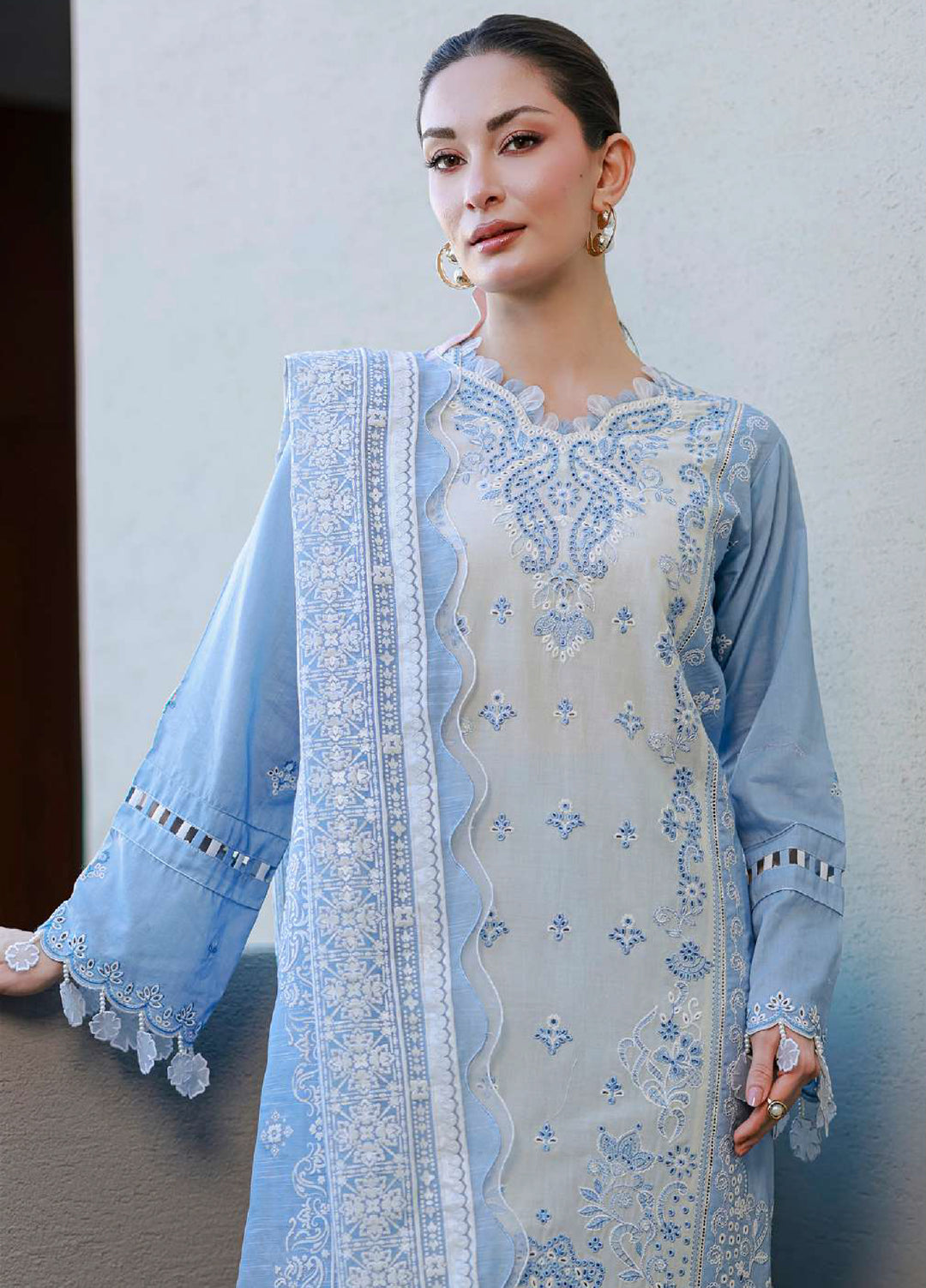 Zellbury Unstitched Embroidered Cotton 3 Piece Suit ZB26UCC WUC26E34066 - Casual Collection