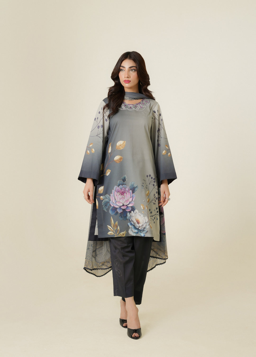 Zar e Jahan by Huma Gul Unstitched Printed Lawn 3 Piece Suit LIYANAHG-905 - Casual Collection