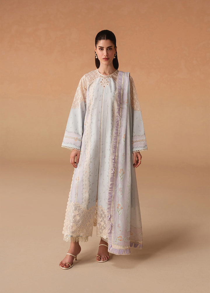 Haze A Prints by Afrozeh Unstitched Printed Lawn 3 Piece Suit AF26UAP FWU-108 Sunnival Blue - Summer Collection