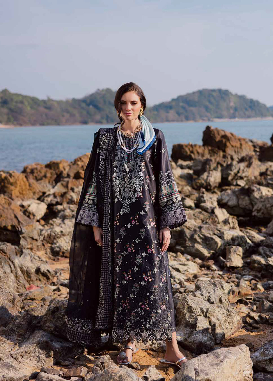 Nureh Unstitched Embroidered Silk 3 Piece Suit NU26US S-28 - Festive Collection