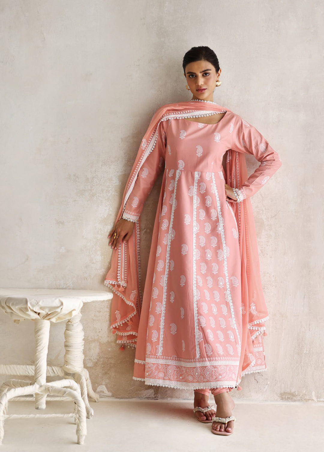 The Luxe by Gul Ahmed Unstitched Embroidered Lawn 3 Piece Suit GA26ULL OYSTER Orchid PM 62080 - Casual Collection