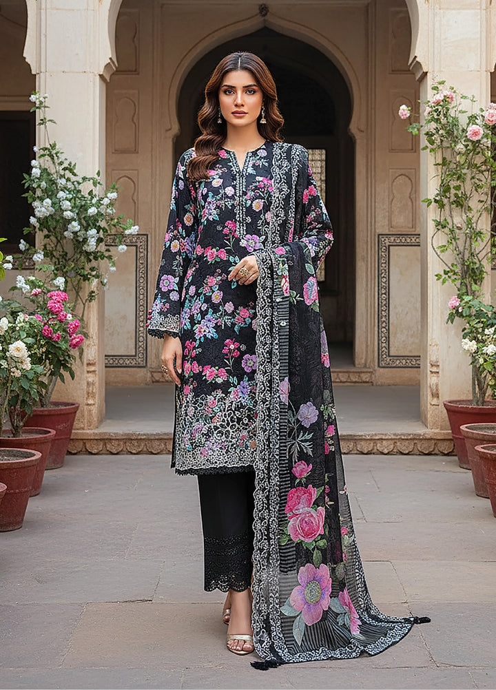 Lakhany Summer Essentials Embroidered Unstitched Lawn 3 Piece Suit LSM26USE LG-UB-0268 - Ramadan Collection