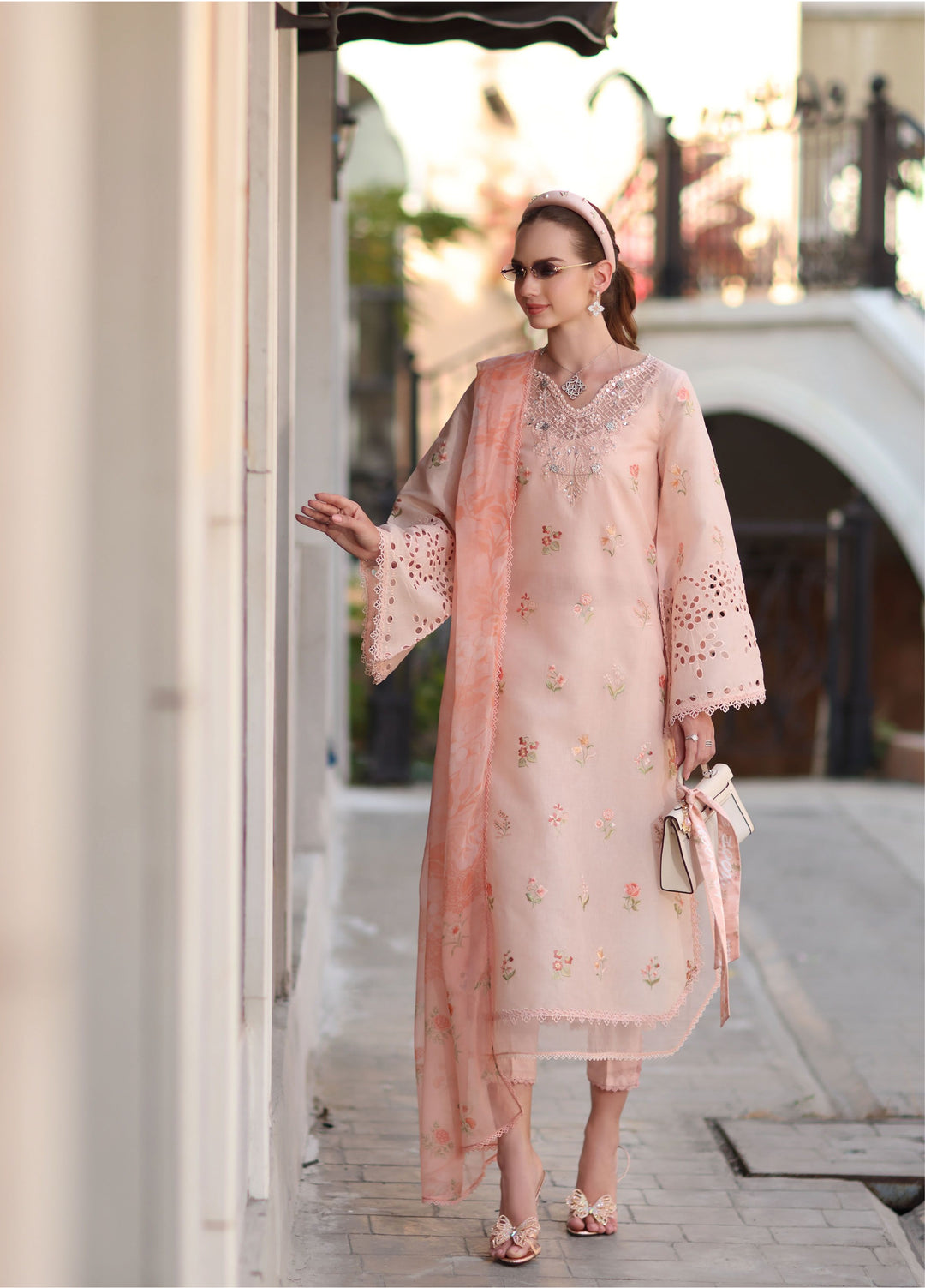 Noor by Saadia Asad Unstitched Embroidered Lawn 3 Piece Suit SA26UNE D-08B - Eid Collection