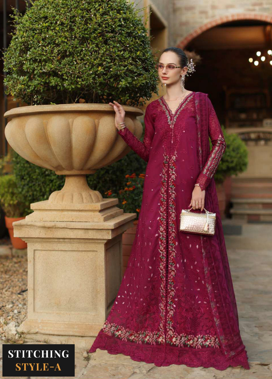 Noor by Saadia Asad Unstitched Embroidered Luxury Lawn 3 Piece Suit SA26UNL D6A-ZELINA - Eid Collection