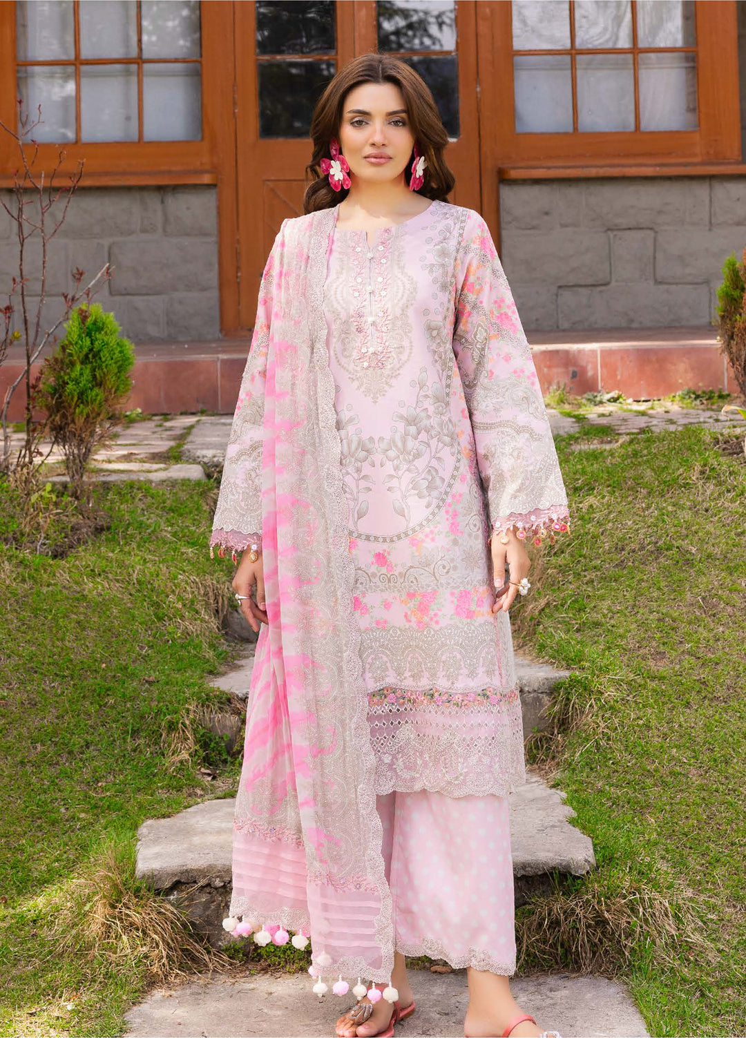 Rang e Bahar by Charizma Unstitched Embroidered Lawn 3 Piece Suit CHR26ULR CRB6-13 - Summer Collection