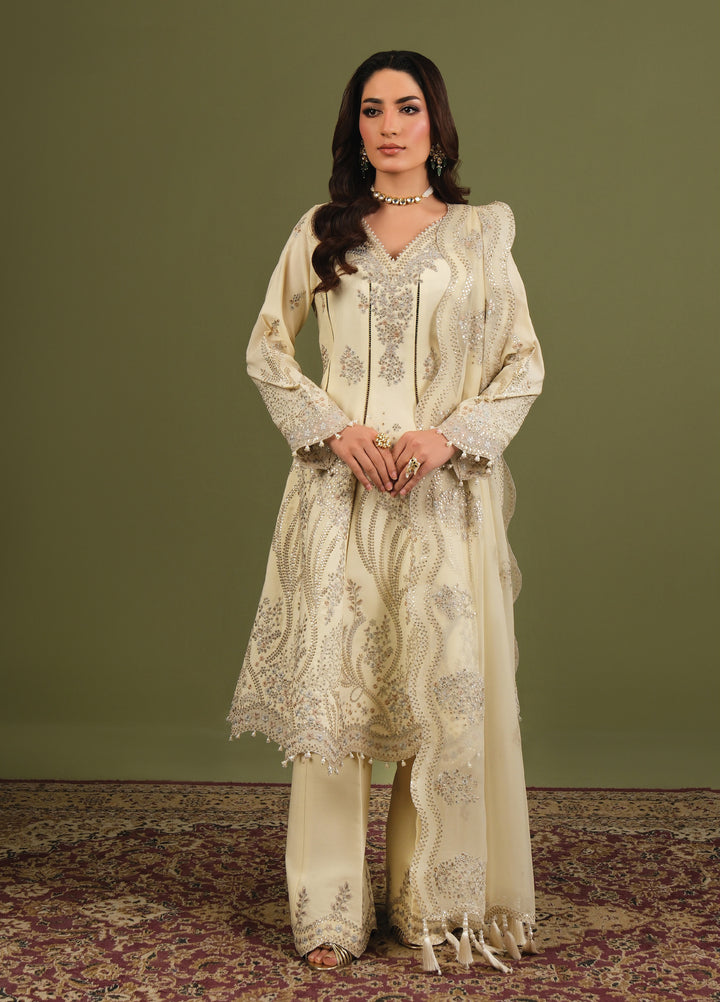 Alizeh Luxe Unstitched Raw Silk Embroidered 3 Piece Suit AFB26UL D-05 Emily - Winter Collection