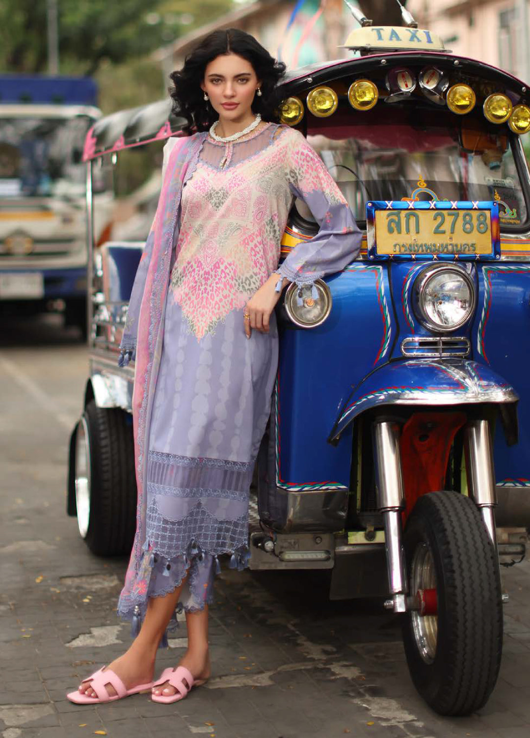 Combination by Charizma Unstitched Embroidered Lawn 3 Piece Suit CHR26UCL CC6-22 - Festive Collection