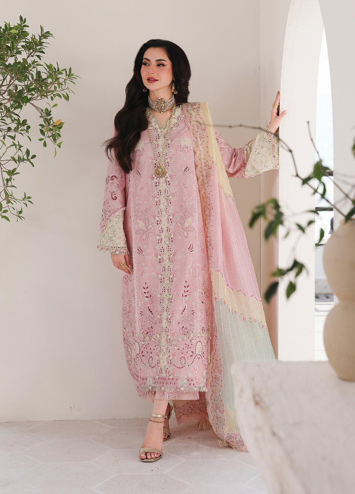 Sahil by Qalamkar Unstitched Embroidered Luxury Lawn 3 Pcs Suit QLK26US SA-09 Haniya - Summer