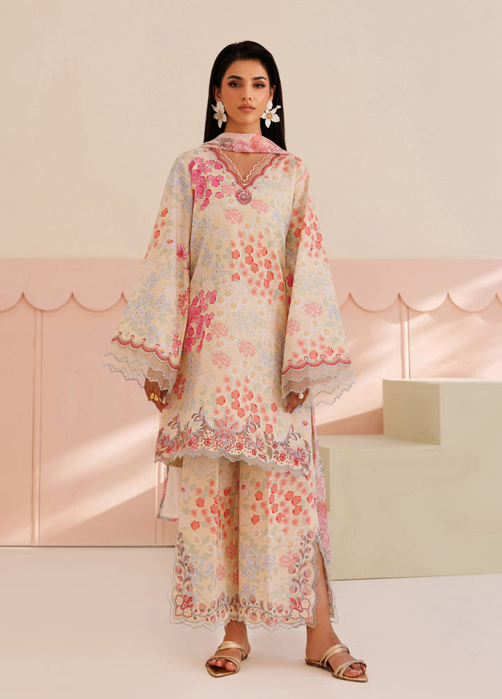 Azzal Unstitched Printed Lawn 3 Piece Suit AZL26UPL AZL-145 - Summer Collection