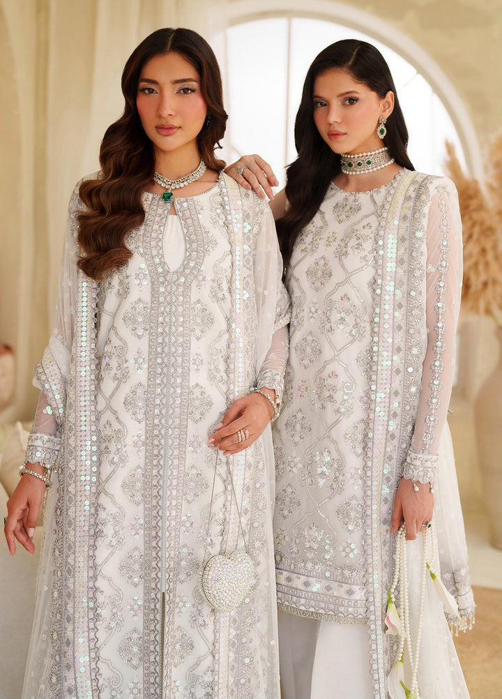 Meesa by Zarif Unstitched Net Embroidered Suits 3 Piece ZR25UF ZRF-ML-01 MEEHAR - Winter Collection