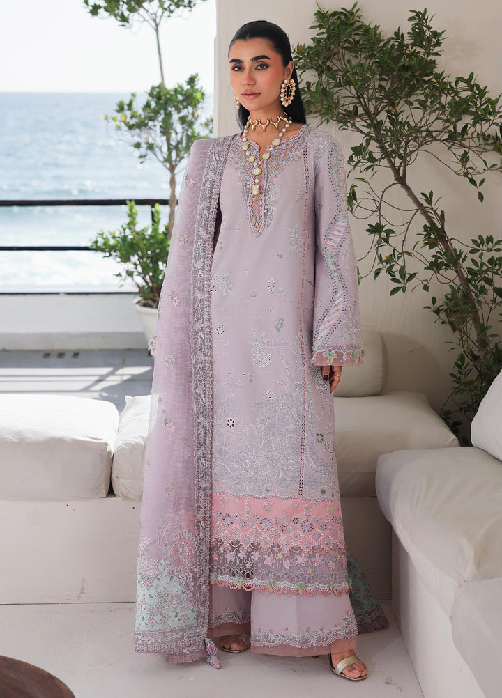 Sahil by Qalamkar Unstitched Embroidered Luxury Lawn 3 Pcs Suit QLK26US SA-11 Rehma - Summer