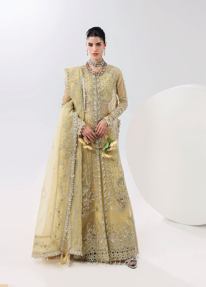 Lamore by Sardinia Unstitched Luxury Hand Work Organza 3 peice SRD25LH D-2 Amber Haze - Formals Collection